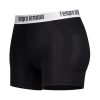 Black high-waisted athletic protection pants with a white waistband labeled "Fempro Armour