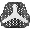 Black and gray Bropro chest armor with perforated design