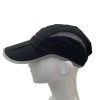 Black Fempro Armour sports cap on a glossy mannequin head with side view.