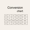 Clothing size conversion chart for AU, US, EU, and UK sizes.