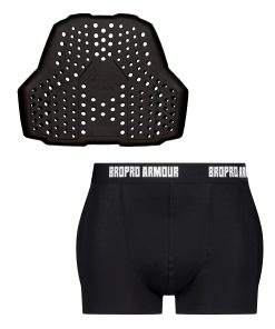 Bropro Armour black chest protector and athletic shorts