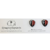 Stomping Elephants logo next to a pair of earrings with the Fempro Armour logo.