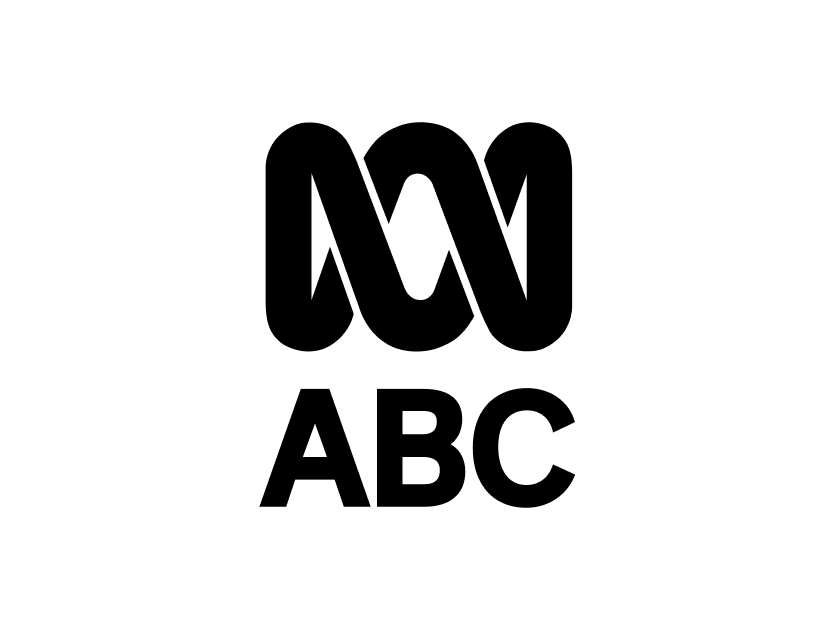 white background with black lettering ABC logo